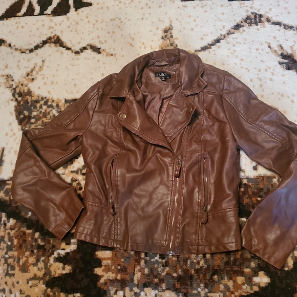 Rue 21 brown leather jacket Clearance